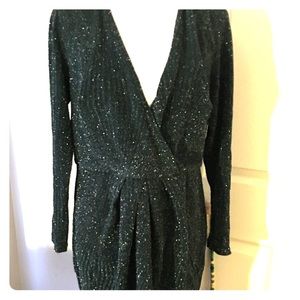 Green glitter dress